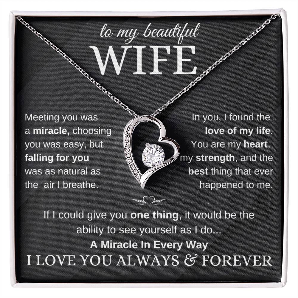 To My Wife – “Miracle in Every Way” Love Knot Necklace