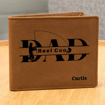 Reel Cool Dad Leather Wallet - Personalized