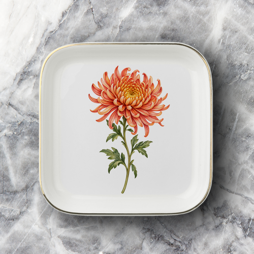 Personalized Daughter Birth Flower Jewelry Dish
