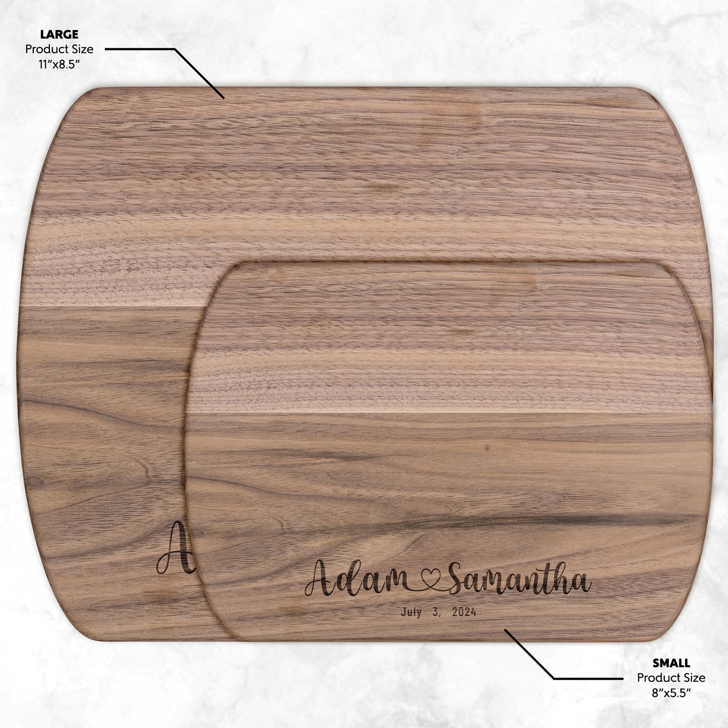 Personalized Couples Cutting Board