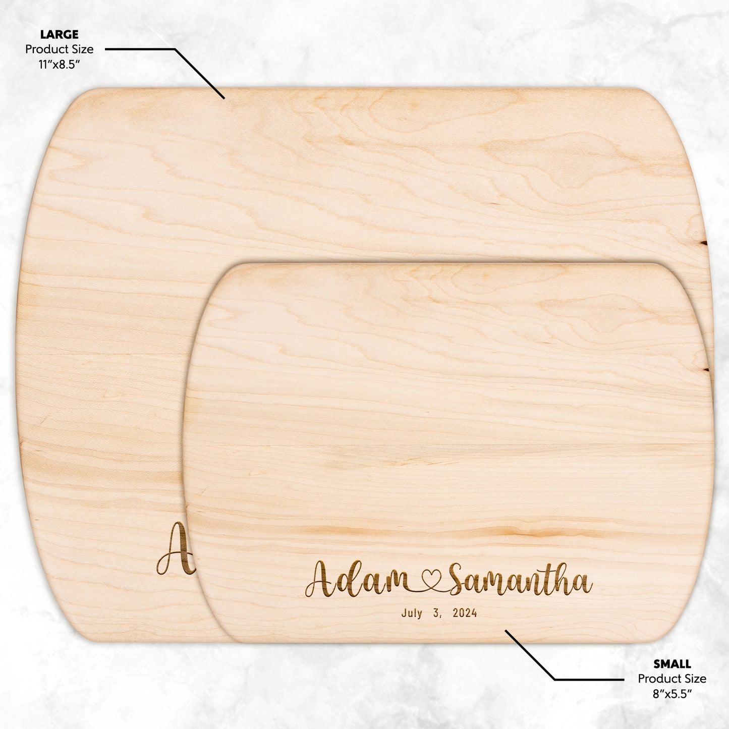 Personalized Couples Cutting Board