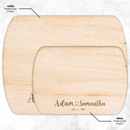 Personalized Couples Cutting Board