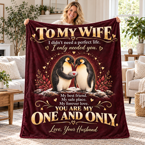 To My Wife – You Are My One and Only Plush Fleece Blanket