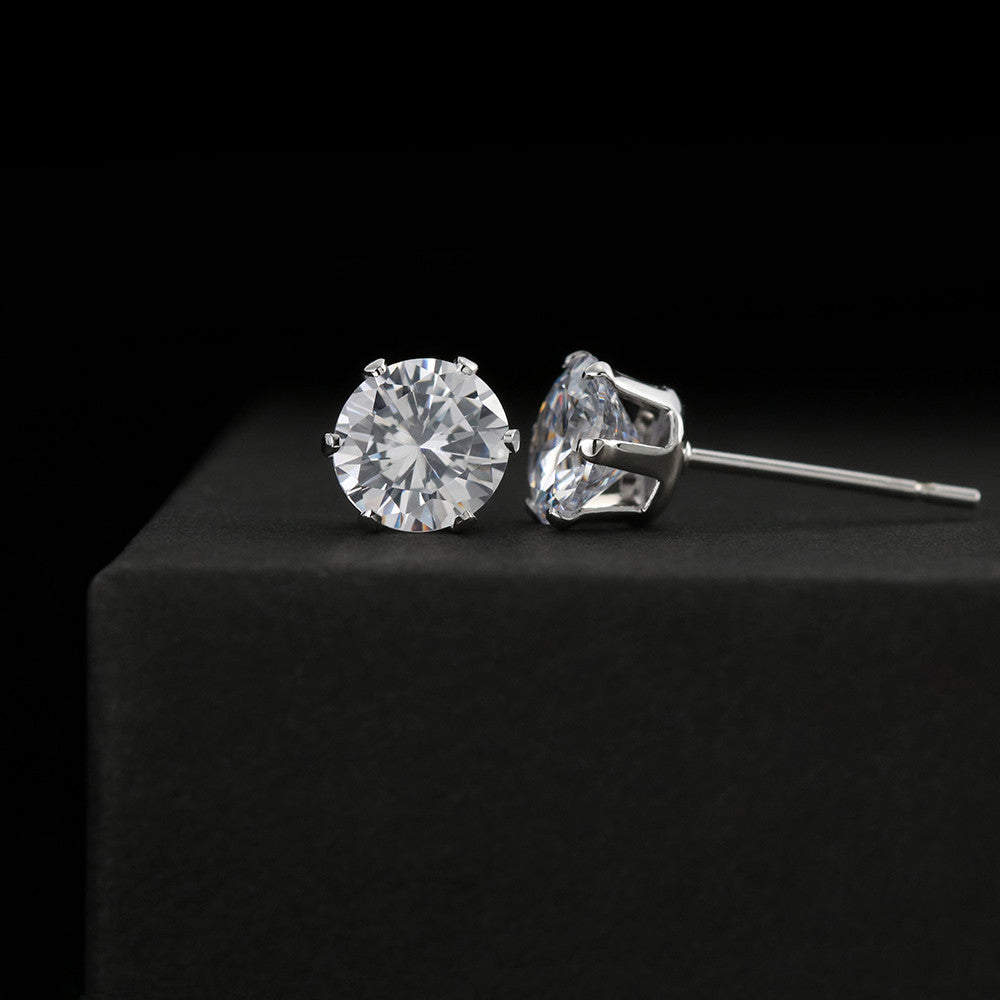 Cubic Zirconia Stud Earrings – Elegant Gift for Her