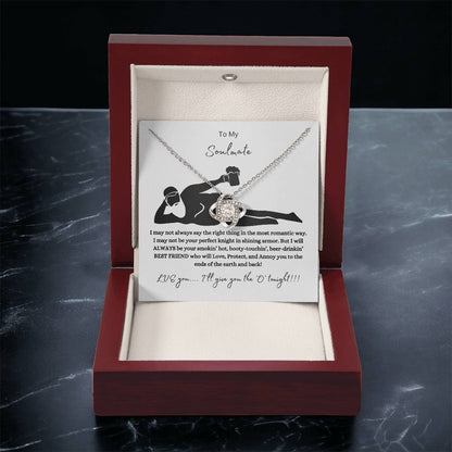 To My Soulmate – Love Knot Necklace