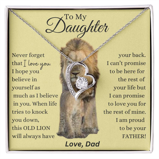 To My Daughter From Dad | Forever Love Necklace