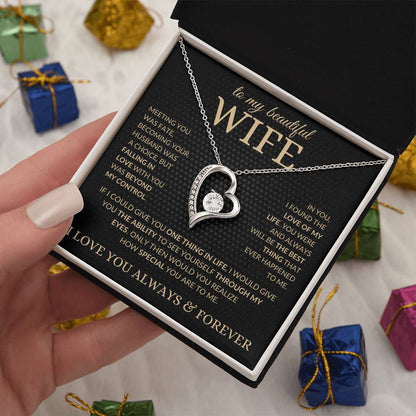 To My Beautiful Wife – Love Knot Necklace