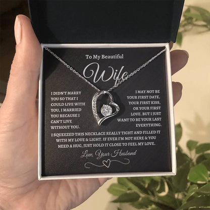 To My Wife – “Forever Love” Love Knot Necklace