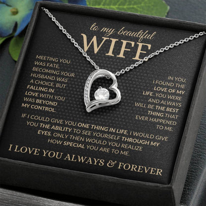 To My Beautiful Wife – Love Knot Necklace
