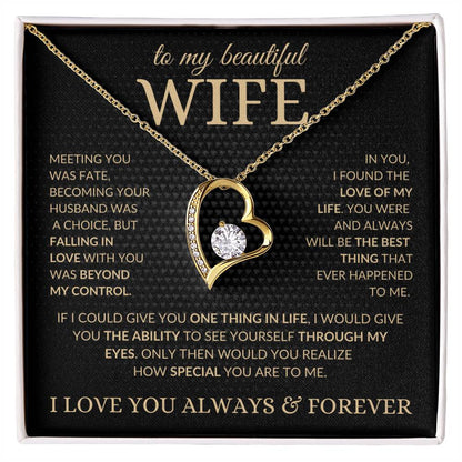 To My Beautiful Wife – Love Knot Necklace
