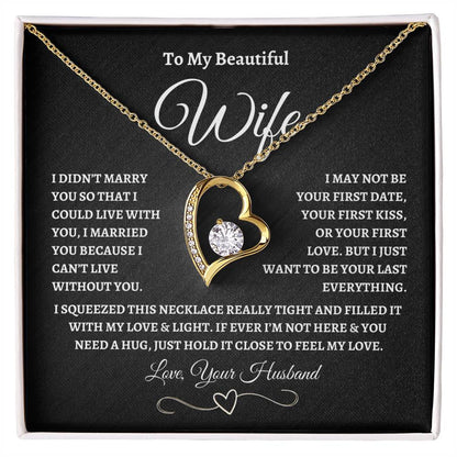 To My Wife – “Forever Love” Love Knot Necklace