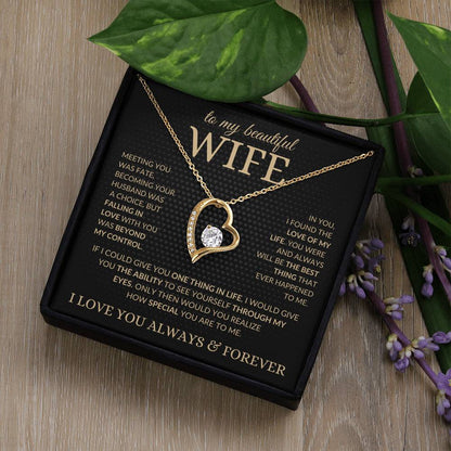 To My Beautiful Wife – Love Knot Necklace