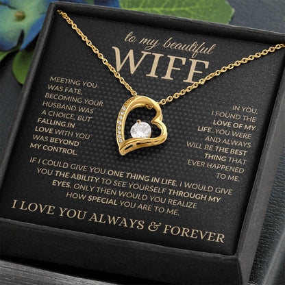 To My Beautiful Wife – Love Knot Necklace