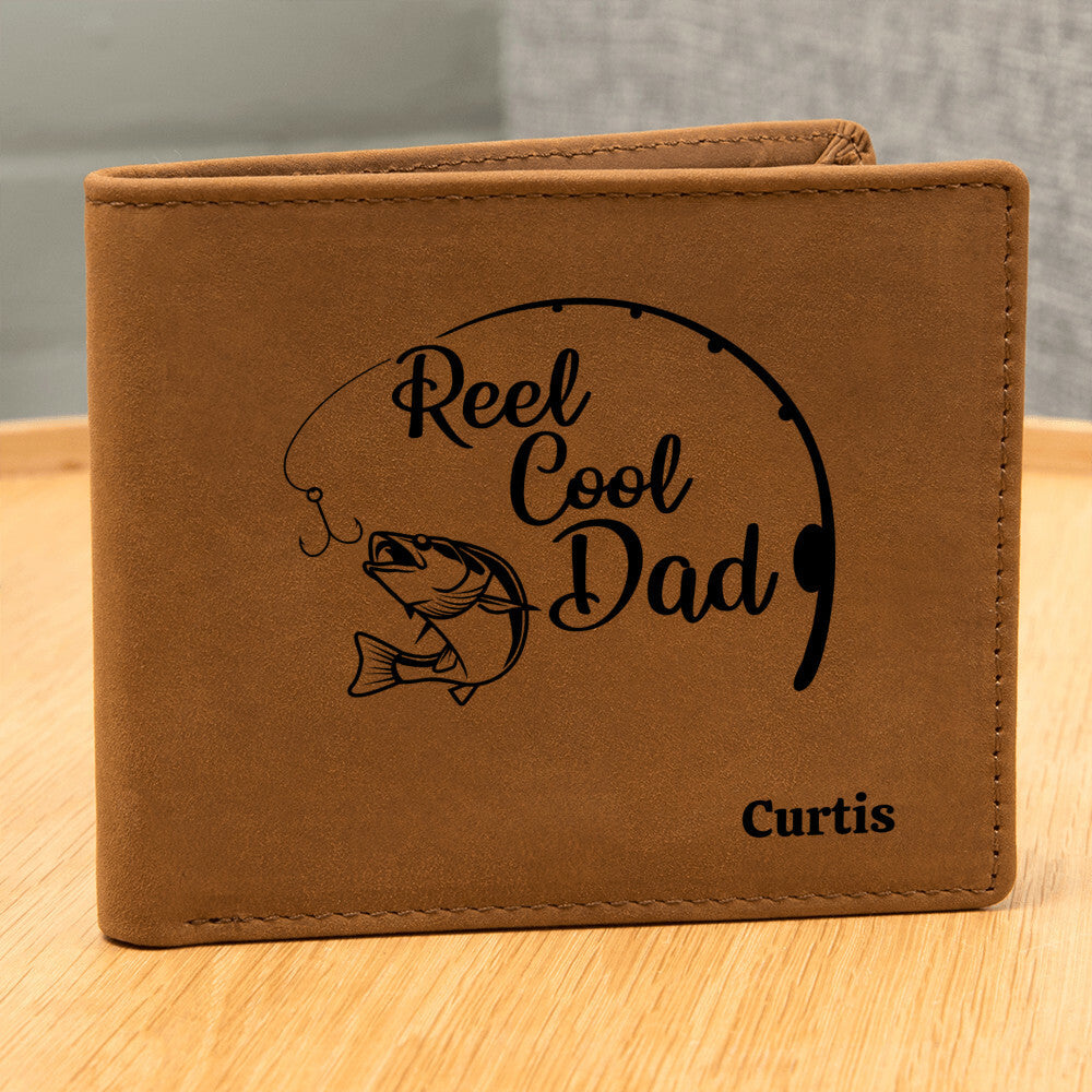 Reel Cool Dad Leather Wallet - Personalized