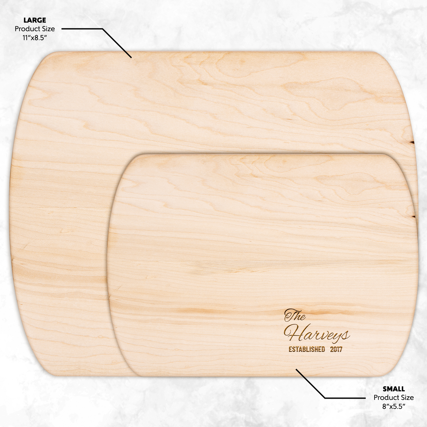 Personalized Family Name Wooden Cutting Board