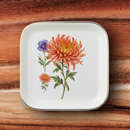 Personalized Daughter Birth Flower Jewelry Dish from Mom
