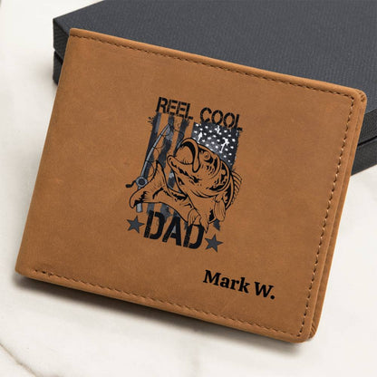 Reel Cool Dad Leather Wallet - Personalized